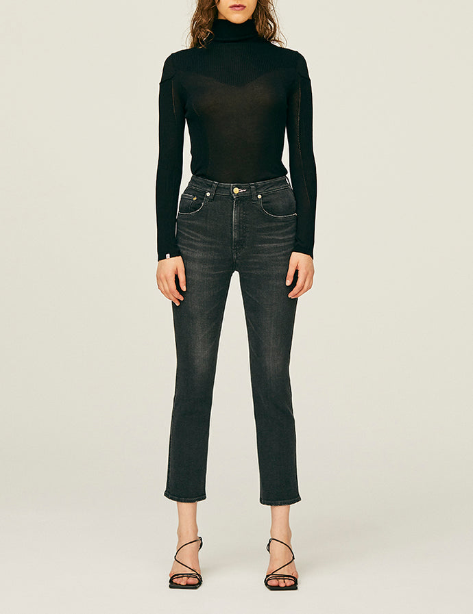 The Rose Quartz Jean〈Stretch〉Black 1year