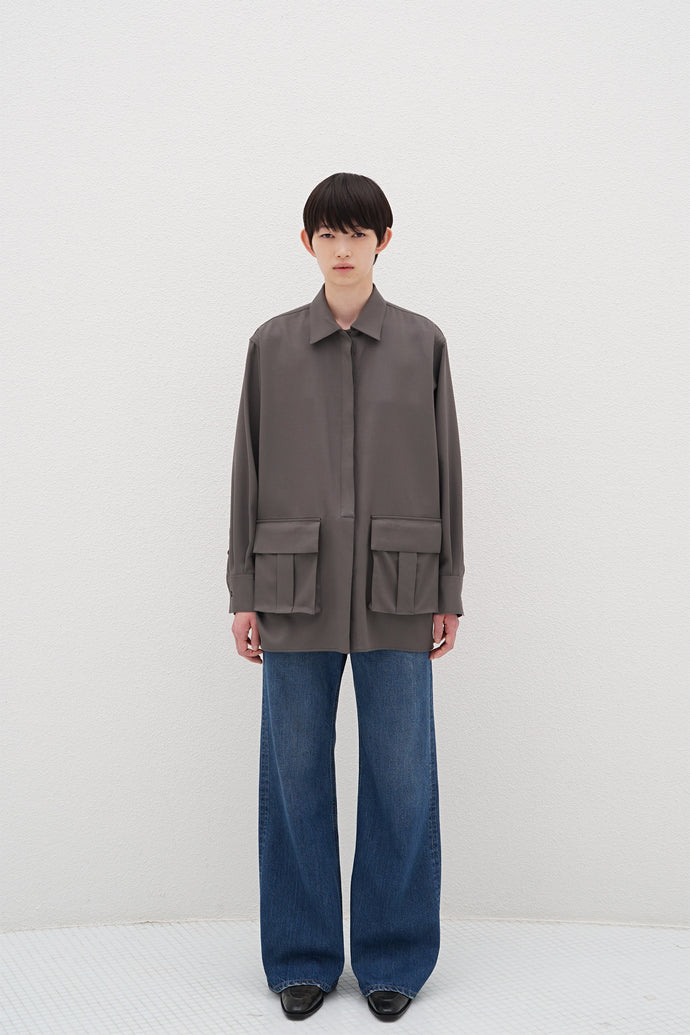 Safari Wool Shirt Charcoal