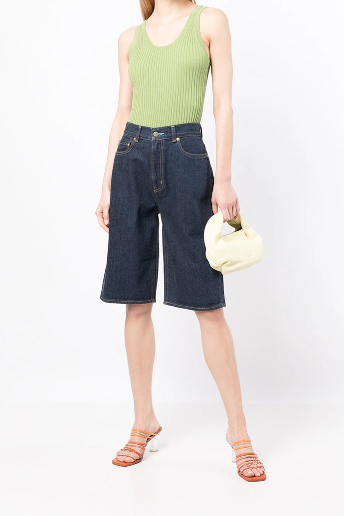 The Turquoise Jean Short 〈Non-stretch〉Solid 1wash