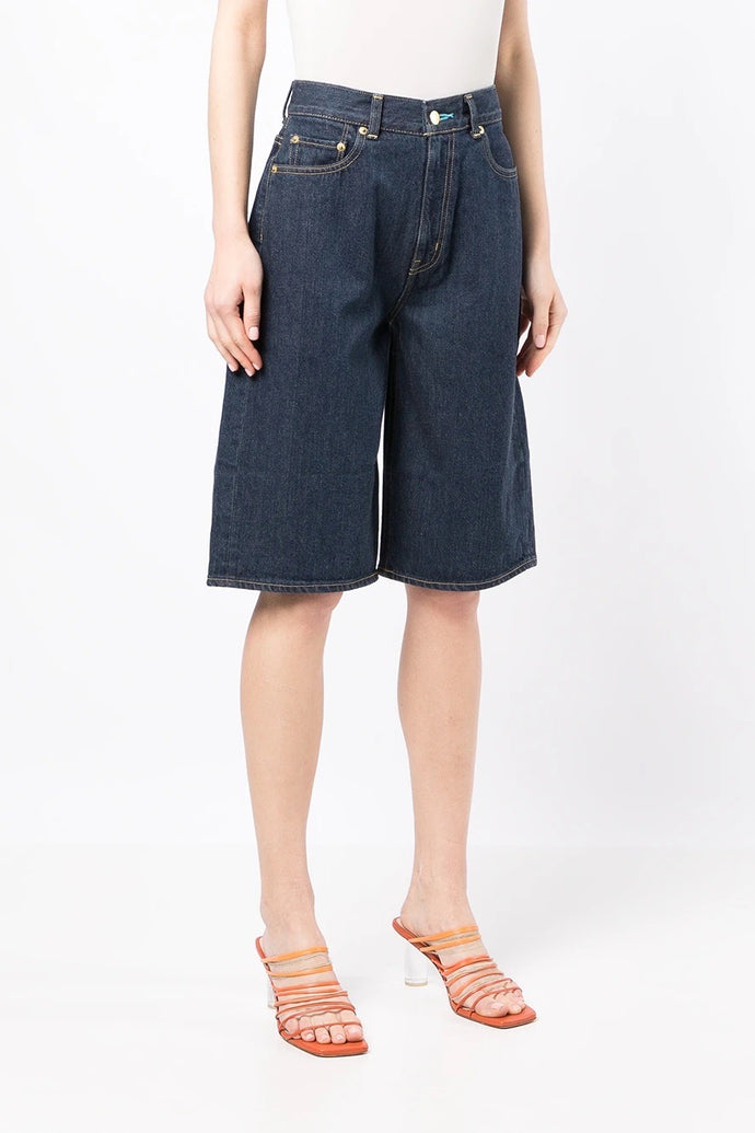 The Turquoise Jean Short 〈Non-stretch〉Solid 1wash