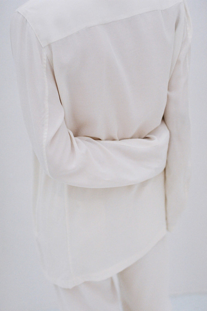 The Sea Blue Chalcedony Jacket Ivory