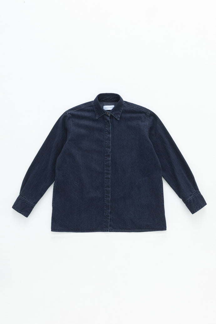 The Opal Denim Over Shirt Solid 1wash