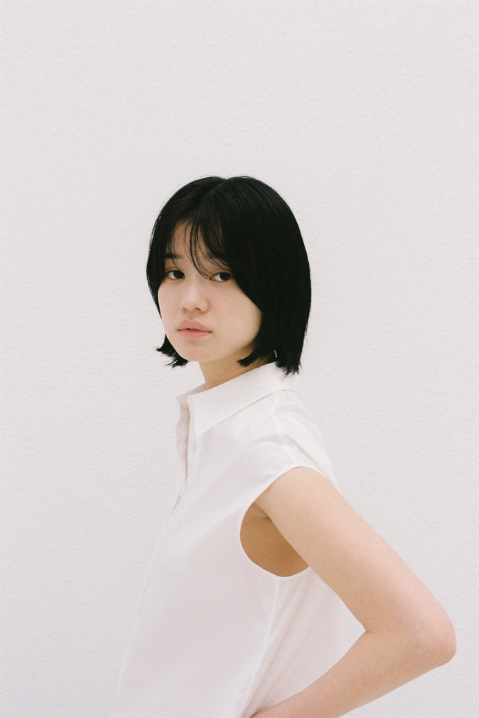 Cap-Sleeve Shirt White