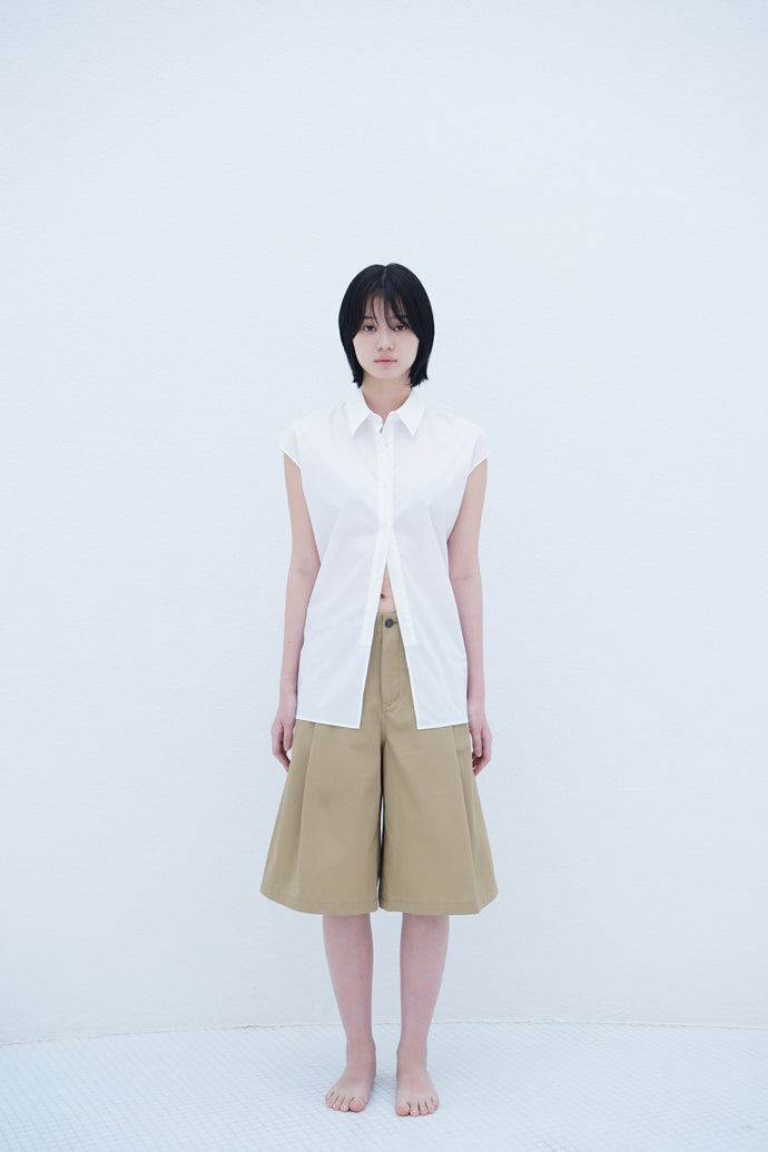 Cap-Sleeve Shirt White