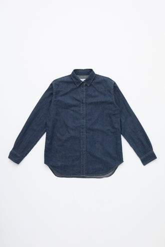 The Turquoise Denim Shirt Solid 1wash