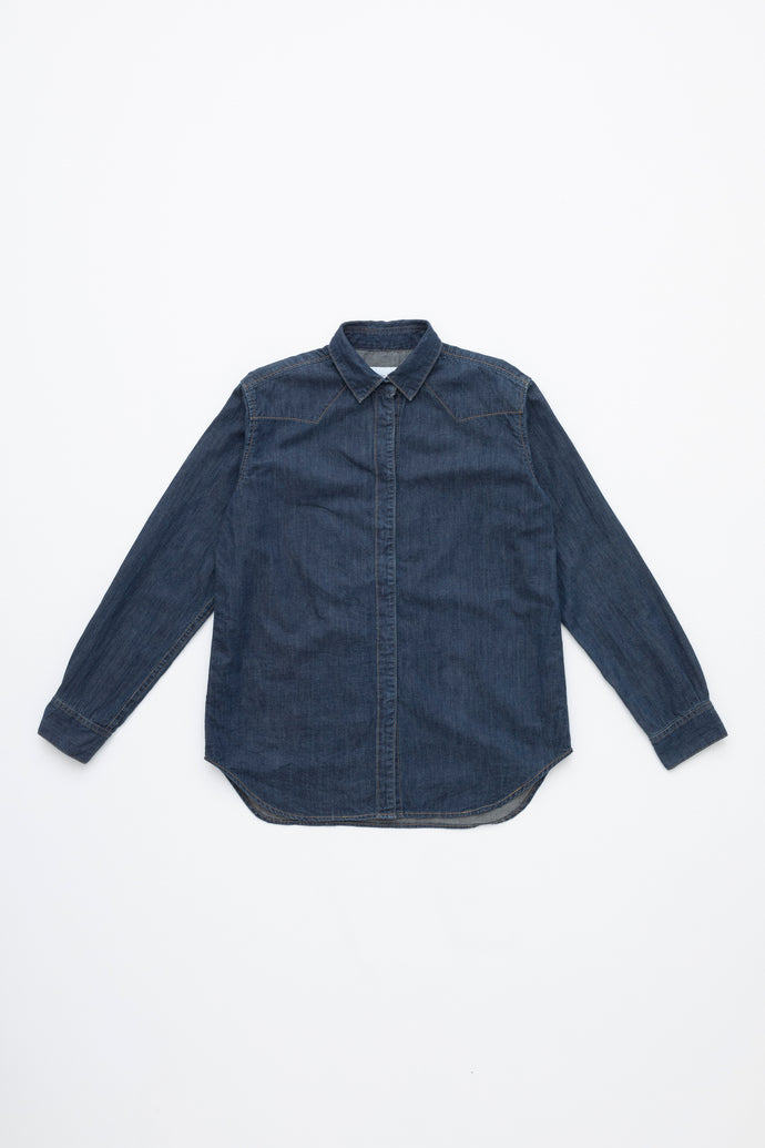 The Turquoise Denim Shirt Solid 1wash