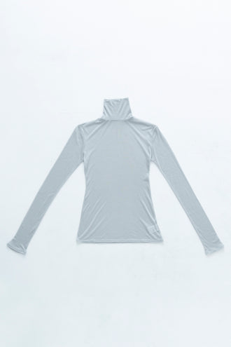 Turtleneck Top Cashmere-Blended L.Blue