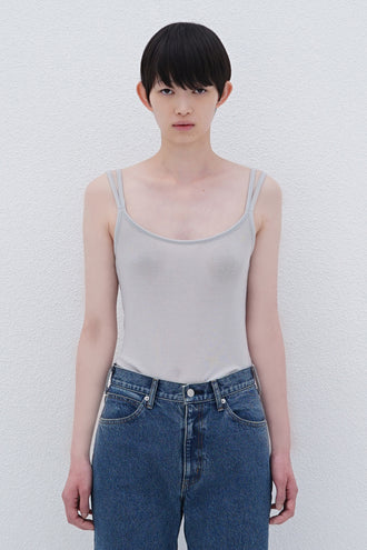 Double Strap Camisole Cashmere-Blended L.Blue