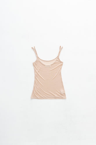 Double Strap Camisole - Cashmere Blend Pink