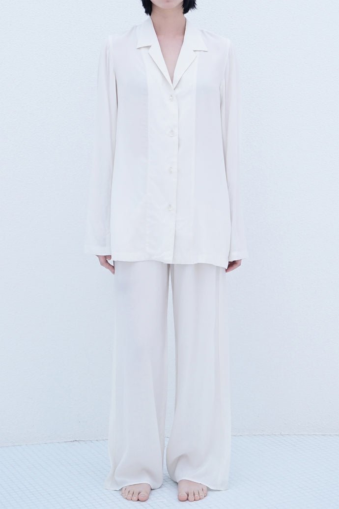 The Sea Blue Chalcedony Trouser Ivory