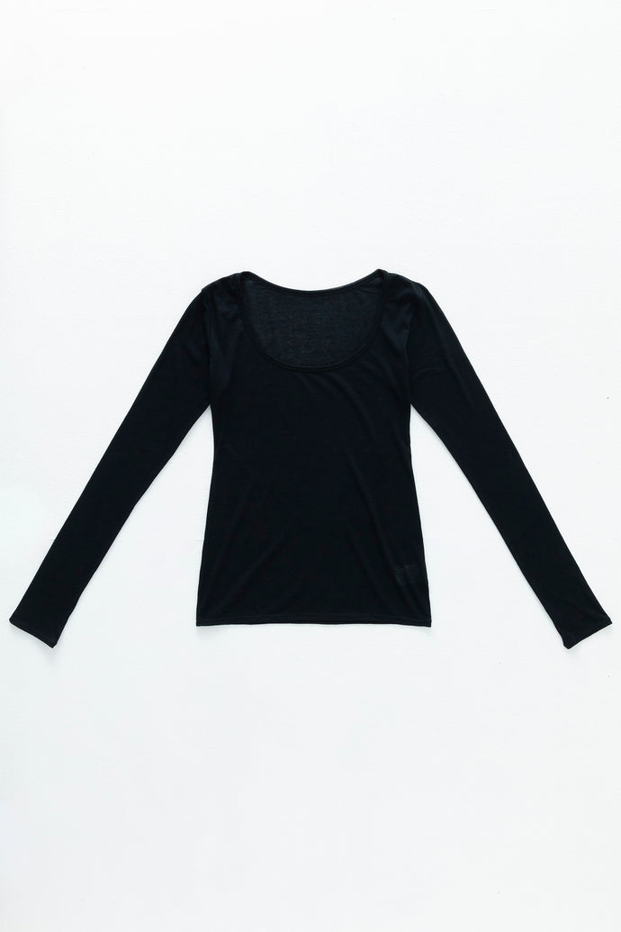 U-Neck Top Black