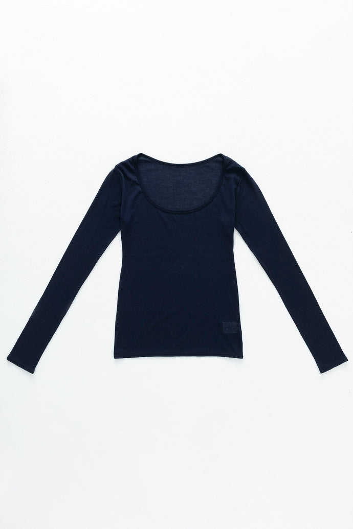 U-Neck Top Navy